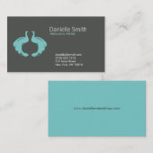 PAUWEN in AQUA Visitekaartje (Voorkant / Achterkant)