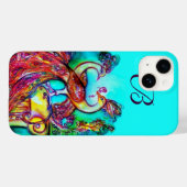 PAUWEN IN LIEFDE MONOGRAM Case-Mate iPhone CASE (Achterkant (horizontaal))