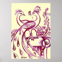 PAUWEN IN LIEFDE, Rood en Crème