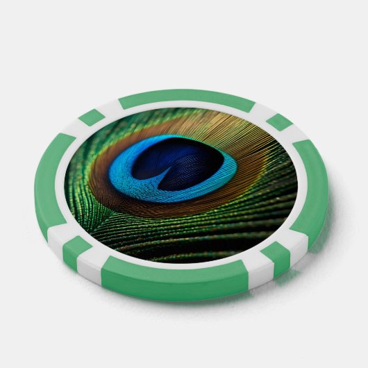 pauwenjuweel poker chips (Enkel)