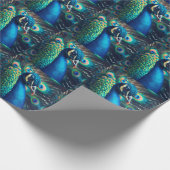 pauwenprofiel cadeaupapier (Hoek)