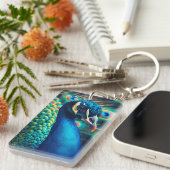 pauwenprofiel sleutelhanger (Voorkant Rechts)