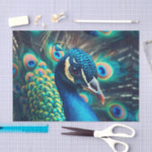 pauwenprofiel tissuepapier (Craft)