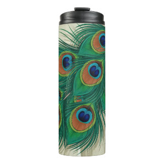 pauwenveer | Elegante Natuur geïnspireerd Thermosbeker