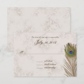 Pauwestaartveerreactie RSVP Kaartje (Voorkant / Achterkant)