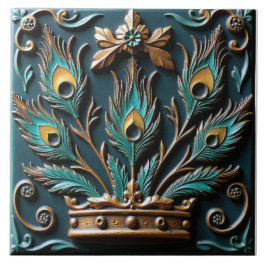 pauwkoningin tegeltje