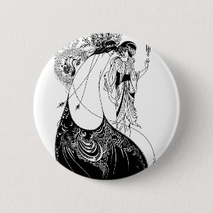Pauwstaart Rok Beardsley Nieuw Ronde Button 5,7 Cm