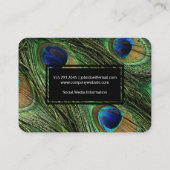 Pauwstaartveren Visitekaartje (Achterkant)