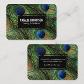 Pauwstaartveren Visitekaartje (Voorkant / Achterkant)