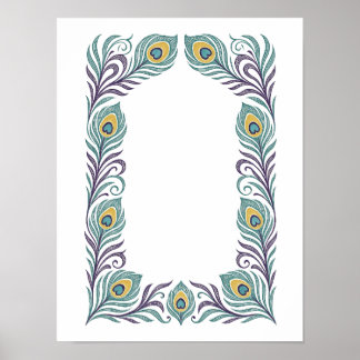 Pauwveer Art Nouveau Rand Poster