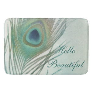 Pauwveer Boho Chic Waterverf Op Maat Badmat