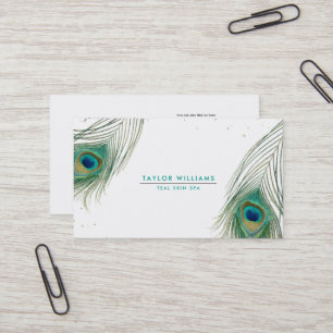 Pauwveer & Gouden Stippen Boho Glam Elegant Visitekaartje