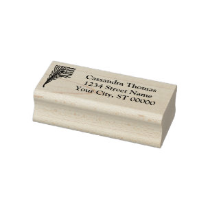Pauwveer Tekening Naam Retouradres Rubberstempel