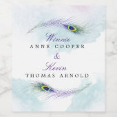 Pauwveer  wijn etiket (Enkel label)