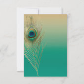 Pauwveer Zand- en Teal Boho Tafelnummer (Achterkant)