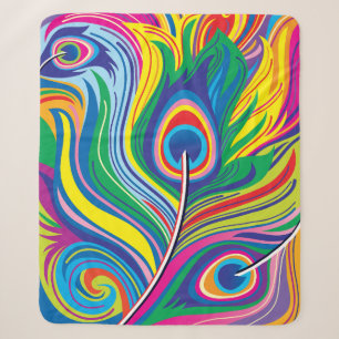 Pauwveren Abstracte Kunst Sherpa Deken