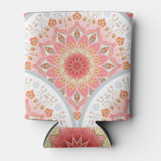 Pauwveren, bloemenrond Ornament. Blikjeskoeler