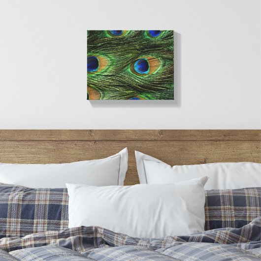 Pauwveren Canvas Afdruk (Insitu (Slaapkamer))