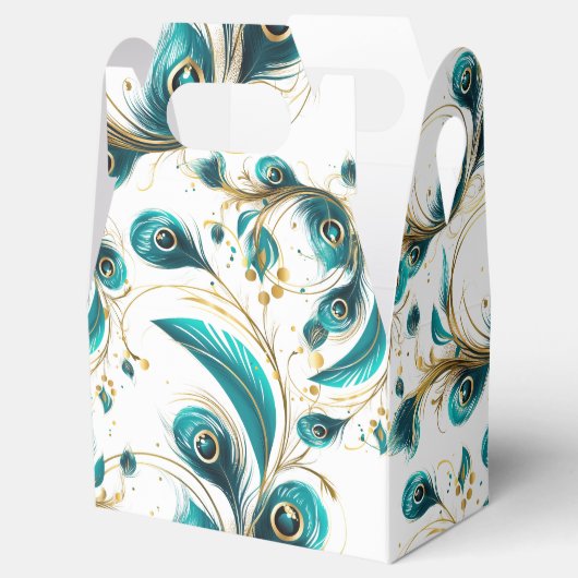 Pauwveren Feestbehandelingsdoos Bedankdoosjes (Geopend)