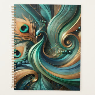Pauwveren in Abstracte Stroomplanner Planner