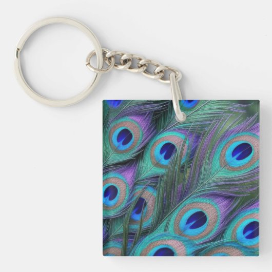 Pauwveren Sleutelhanger (Voorkant)