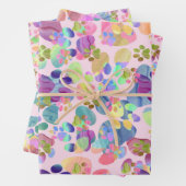 Pauze op roze inpakpapier vel (In situ)