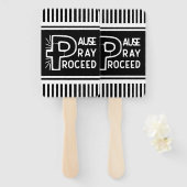 Pauze Pray Doorgaan Christelijk Handwaaier (Voorkant en achterkant)