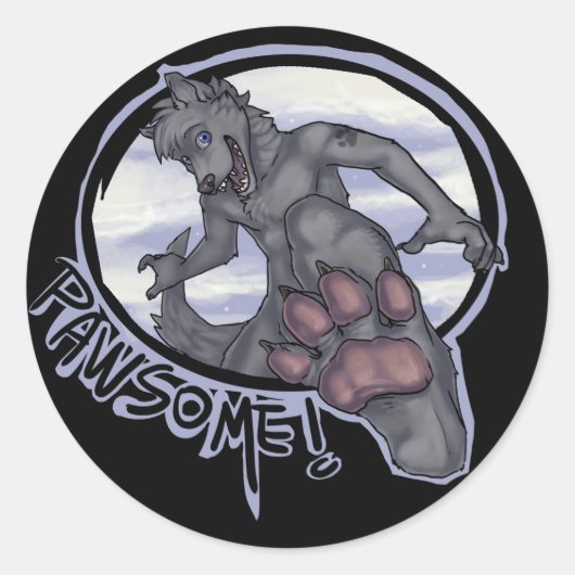 pauze ronde sticker (Voorkant)