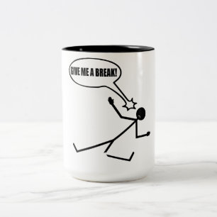 Pauze tijd Stick Man Koffie Mok