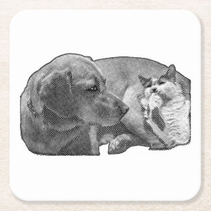 Pauze van het schip, Tiny Pact Vierkante Kartonnen Onderzetter