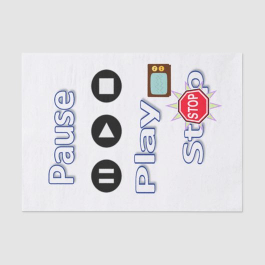 Pauze voor afspelen van tissuepapier (Voorkant)