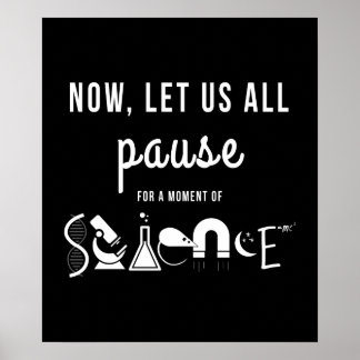 Pauze voor een moment van Science Black Poster