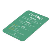 Pav Bhaji Recette Magnet pour pot instantané (Côté Gauche)