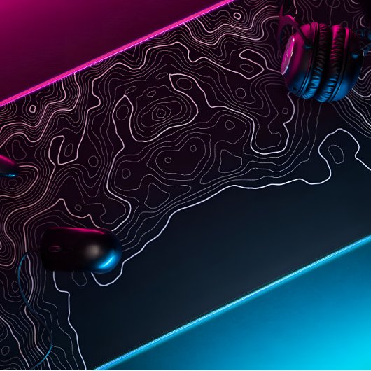 pavé de souris topographique xxl noir