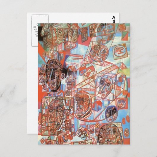 Pavel Filonov - Een Man in de wereld Briefkaart (Voorkant / Achterkant)