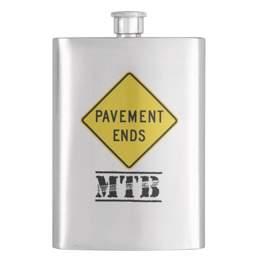 Pavement Ends Mountain Biking Flacon (Voorkant)