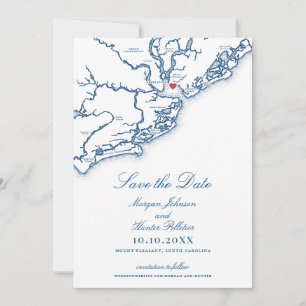 Pavilion bij Patriots Point Trouwfoto Save The Date