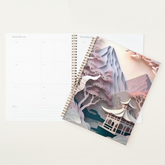 Pavillon de découpe de papier Planificateur de pay (Devant avec enveloppe)