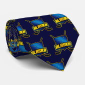 Pavillon de l'Alaska Cravate de hockey sur glace (Roulé)