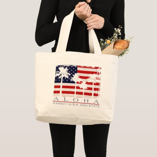 Pavillon de palme Hawaii Drapeau de plage sac (Devant (produit))