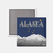 Pavillon d'état de l'Alaska Mt McKinley Magnet (Recto/Verso)