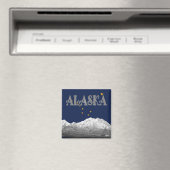 Pavillon d'état de l'Alaska Mt McKinley Magnet (In Situ (Lave-vaisselle))