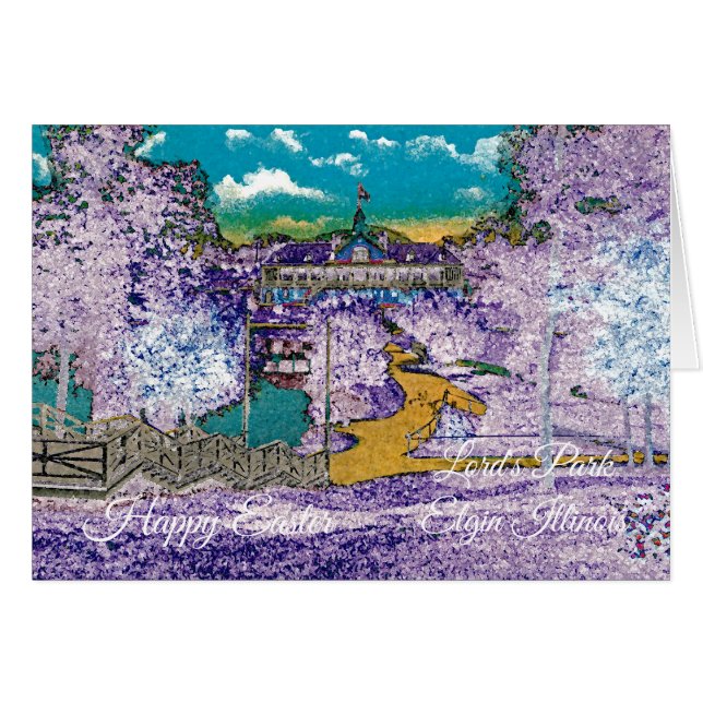 PAVILLON ELGIN ILLINOIS LORDS PARK 1920'S Pâques (Devant horizontal)