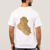 Pavillon et carte Irak T-shirt (Dos)