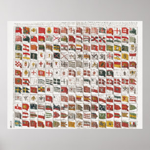 Pavillons Maritimes Anciens du Monde Poster