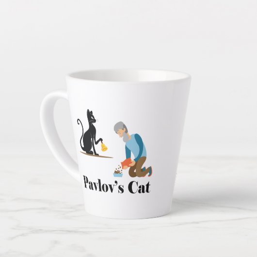 Pavlov's Cat Funny Psychologie Latte Mok (Linkerhoek)