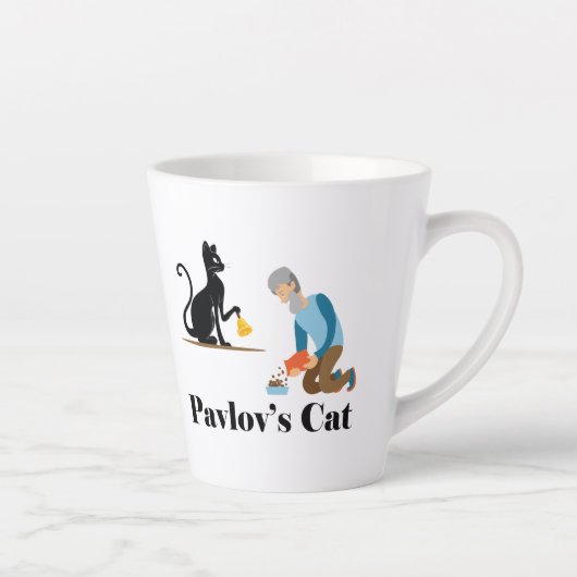 Pavlov's Cat Funny Psychologie Latte Mok (Rechts)
