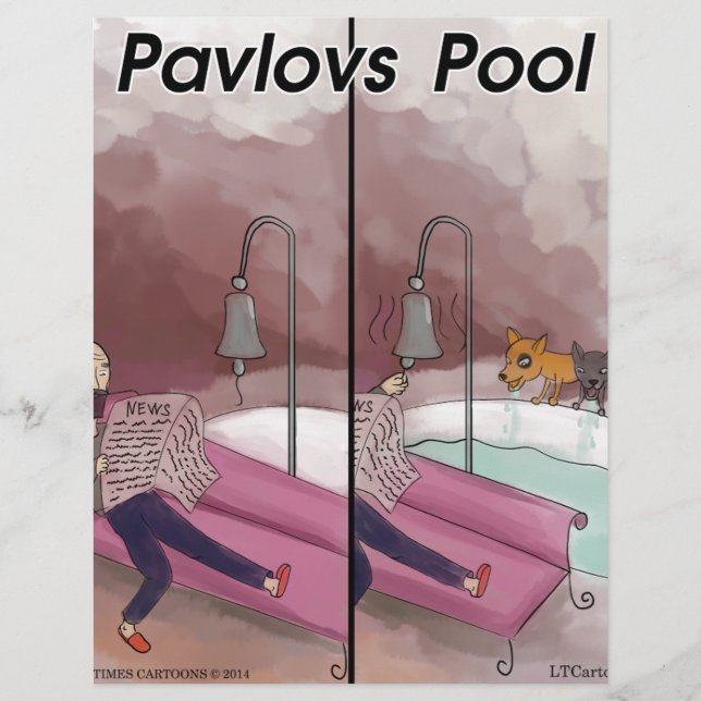 Pavlov's Pool Funny Cartoon (Voorkant)