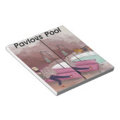 Pavlov's Pool Funny Cartoon Notitieblok (Schuin)