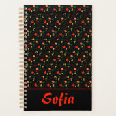 Pavot à fleurs motif noir fleur sauvage (Devant)